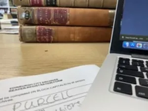 Purcell's work at the Edinburgh City Archives