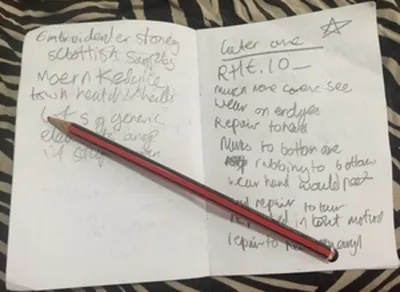 Purcell's sketching of thoughts and ideas